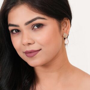 Women's Indo Western Rose Gold Party Wear Ethnic Stud Earrings for Women | Birthday & Anniversary Gift